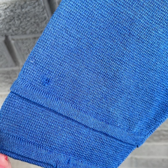 VTG 60s Palio Made in Italy Blue Wool Cardigan- L - Picture 5 of 7